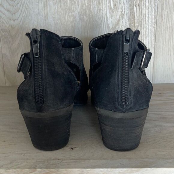 Carlos Santana Womens Sandals Boots DELLA Zip Closure Peep Toe Black Size 7 M - Picture 5 of 10